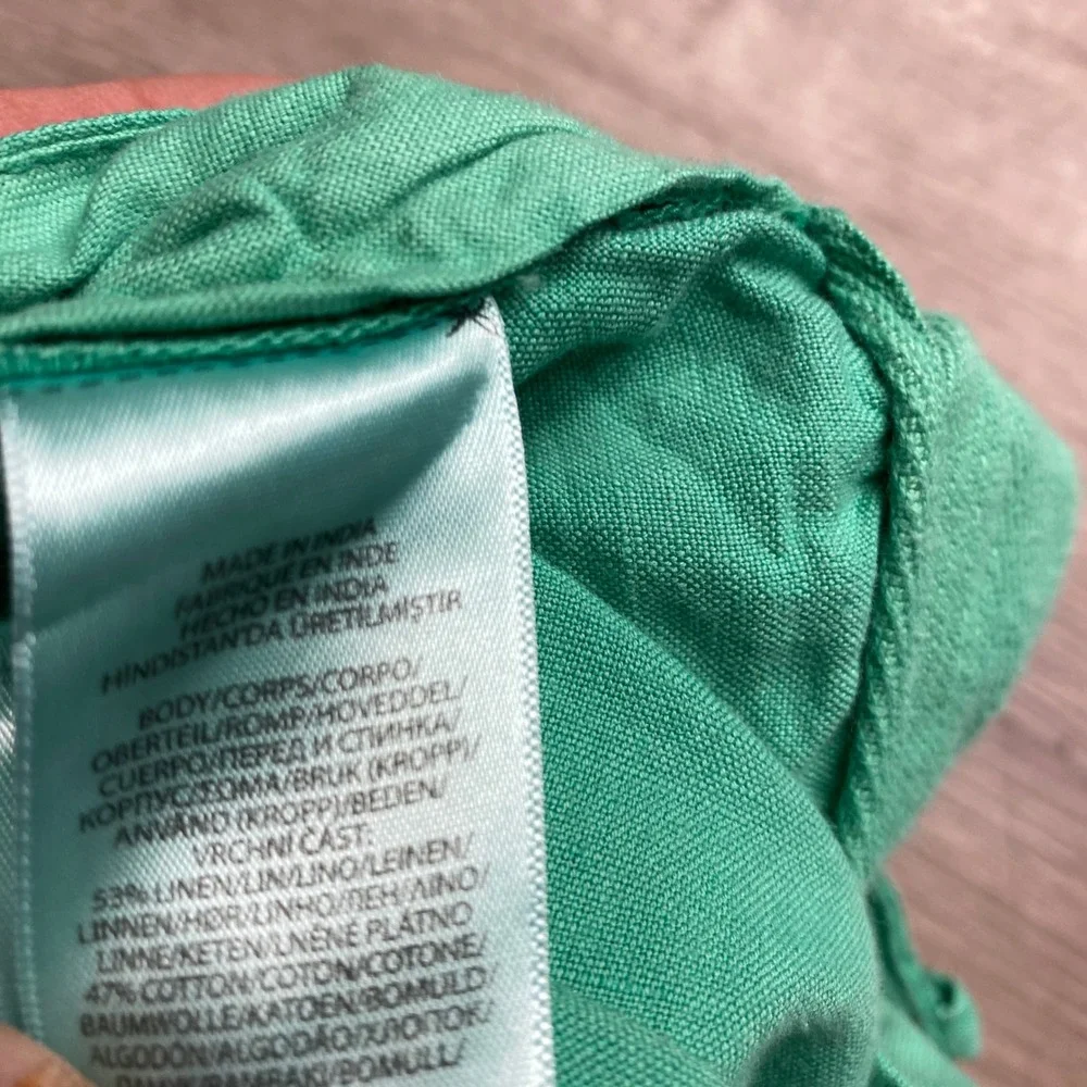 Polo Ralph Lauren Shorts Mens 36 Green Linen Blend Classic Fit Nautical Summer